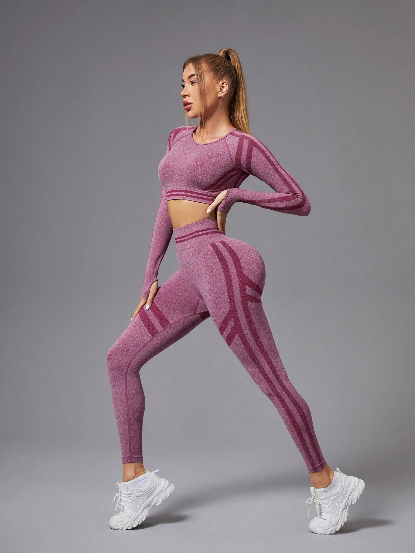 Daily&Casual Women'S Solid Color Slim Fit Sports Suit