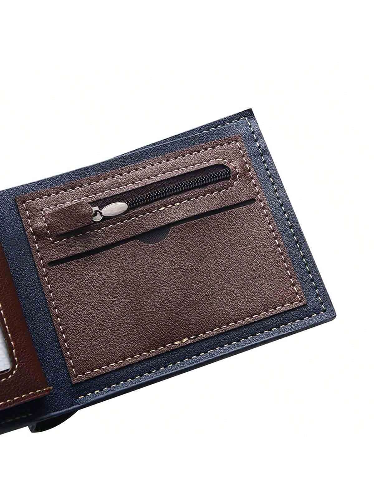 1pc Men's Short Wallet With Multi Card Slot, Horizontal Style, Business & Fashionable, Large Capacity