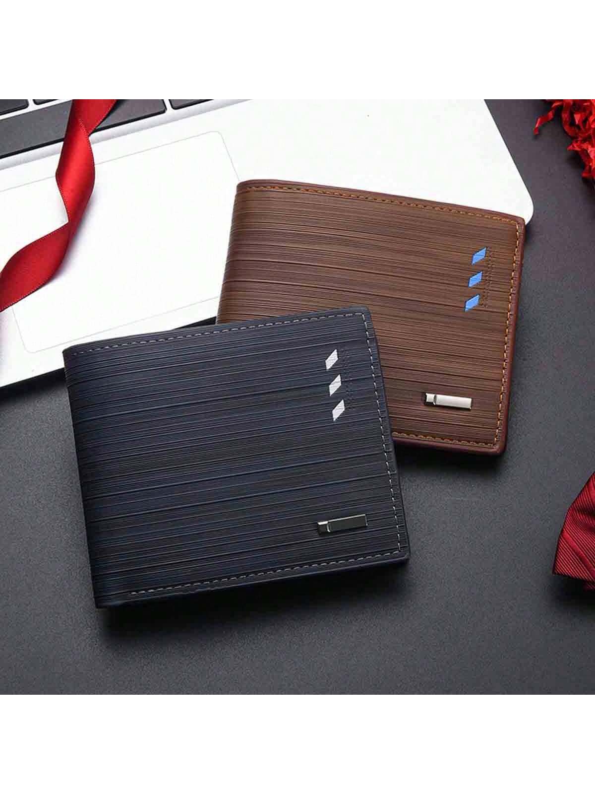 1pc Men's Short Wallet With Multi Card Slot, Horizontal Style, Business & Fashionable, Large Capacity