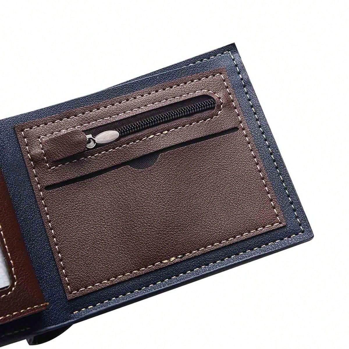 1pc Men's Short Wallet With Multi Card Slot, Horizontal Style, Business & Fashionable, Large Capacity