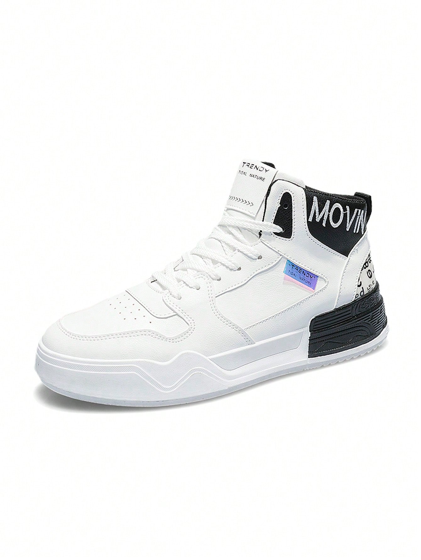 High-top Letter Embroidered Men's Sneakers