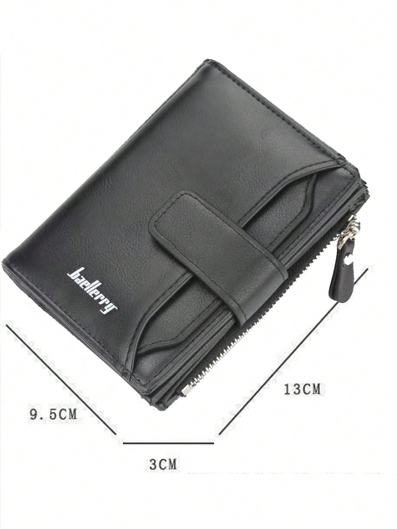 1 Men's Personalized Trendy Business Vertical Style Multi-card Slot Inner Zipper Multifunctional Brown Wallet