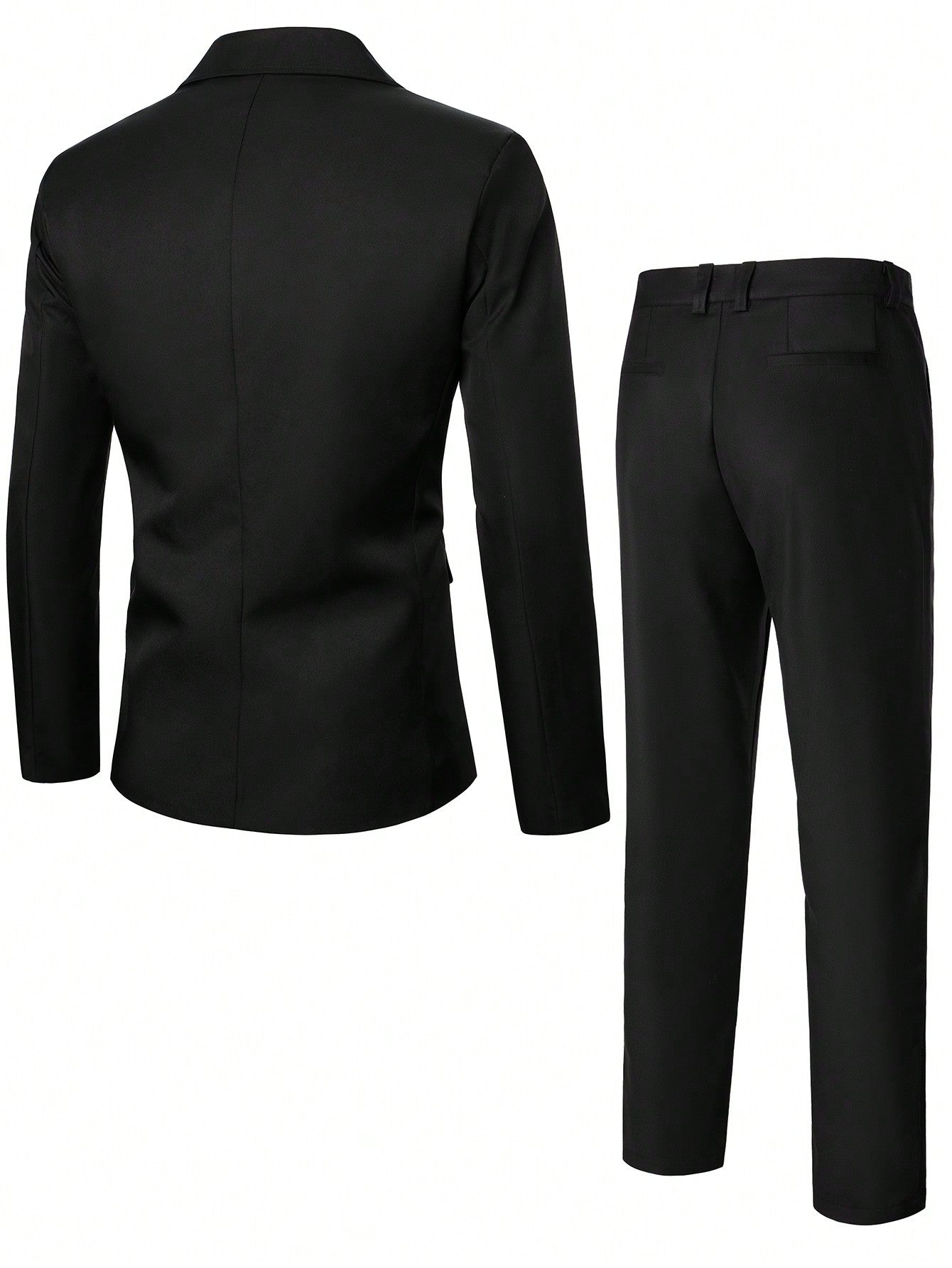 Manfinity Mode Men Lapel Neck Single Button Blazer & Suit Pants