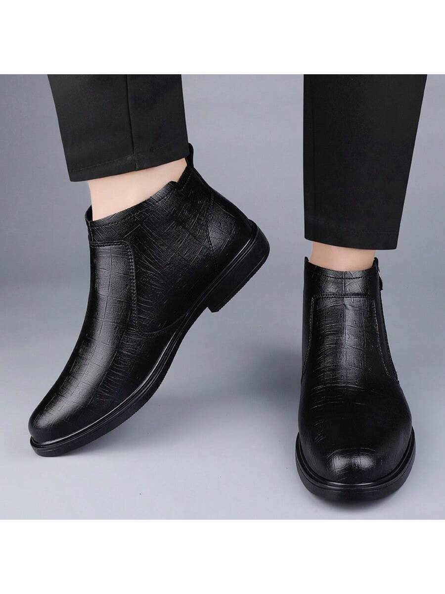 New Arrival Men'S Genuine Leather Boots, Business & Casual Soft Bottom High-Top Work Boots