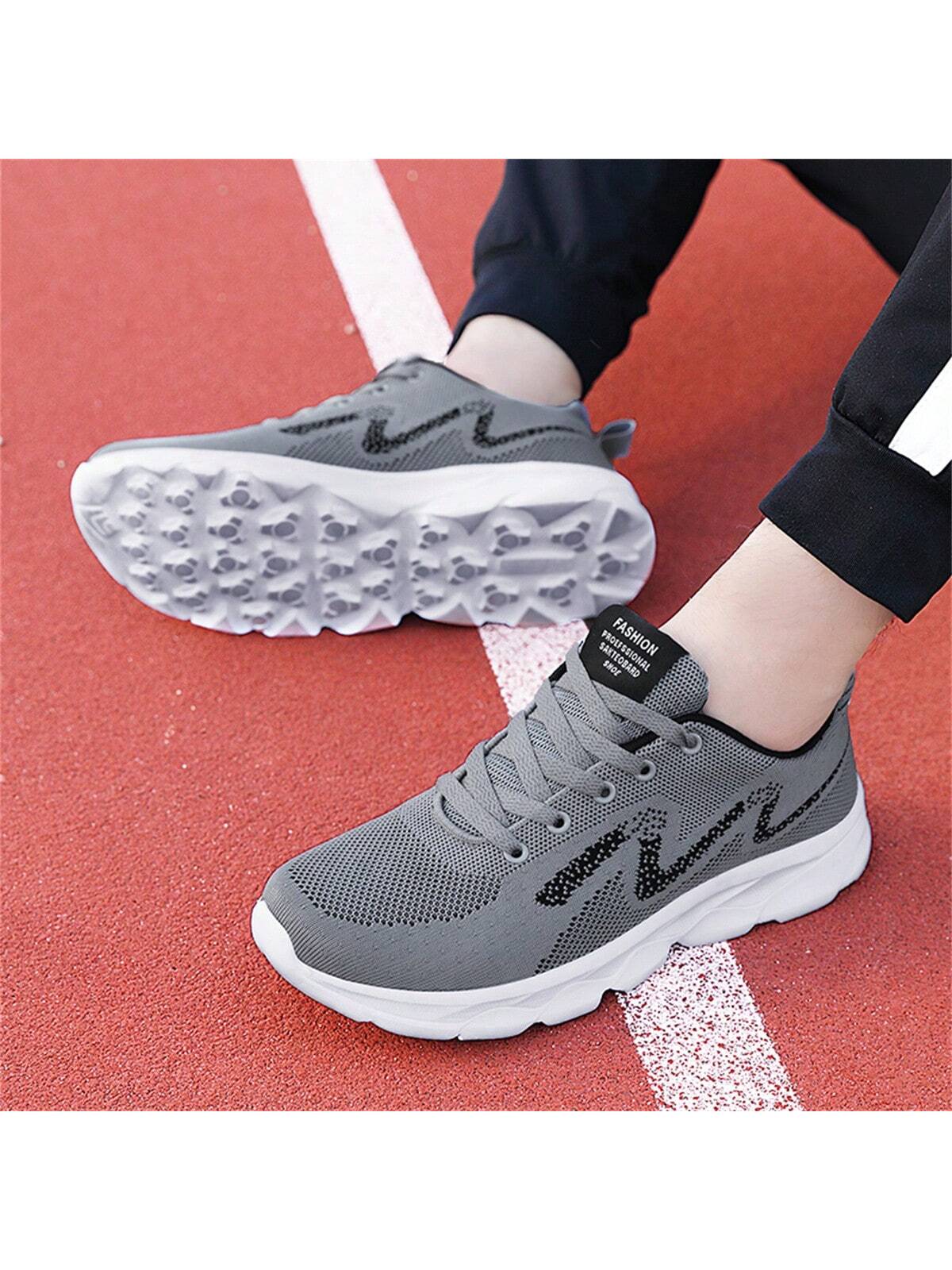 2023 New Arrivals Wholesale Men'S Plus Size Sport Shoes, Breathable Mesh Fashionable Thick-Soled Couples Running Shoes Suitable For Road Running, On Sale