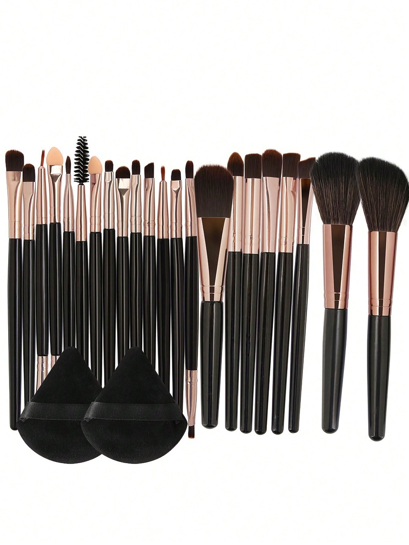 22pcs Makeup Brush Set + 2pcs Makeup Sponge, Professional Multi-Functional Cosmetic Brush Kit, Including Foundation Brush, Concealer Brush, Eyeshadow Brush, Blush Brush, Etc