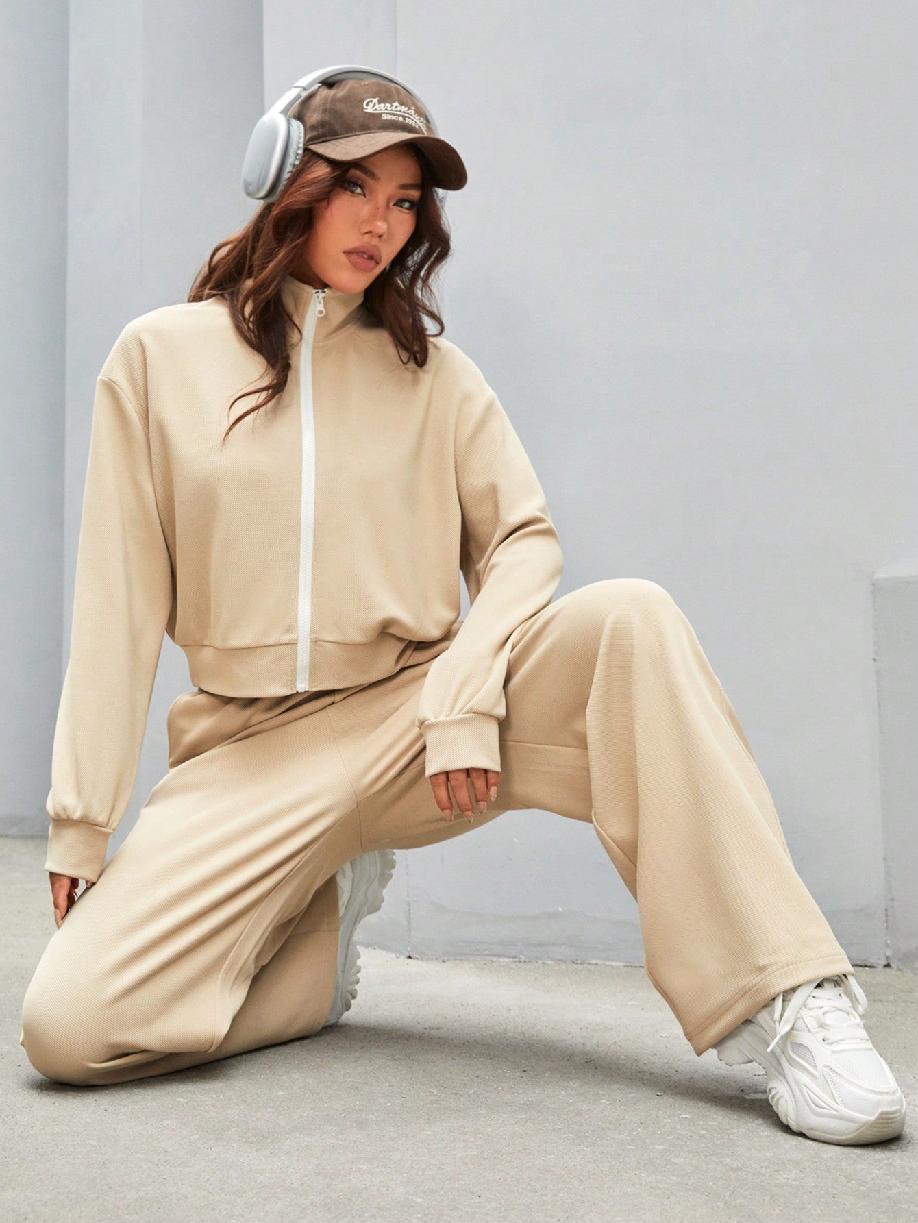 Daily&Casual Women'S Sports Suit, Autumn & Winter, Leisure, Fashion Style, Loose Fit