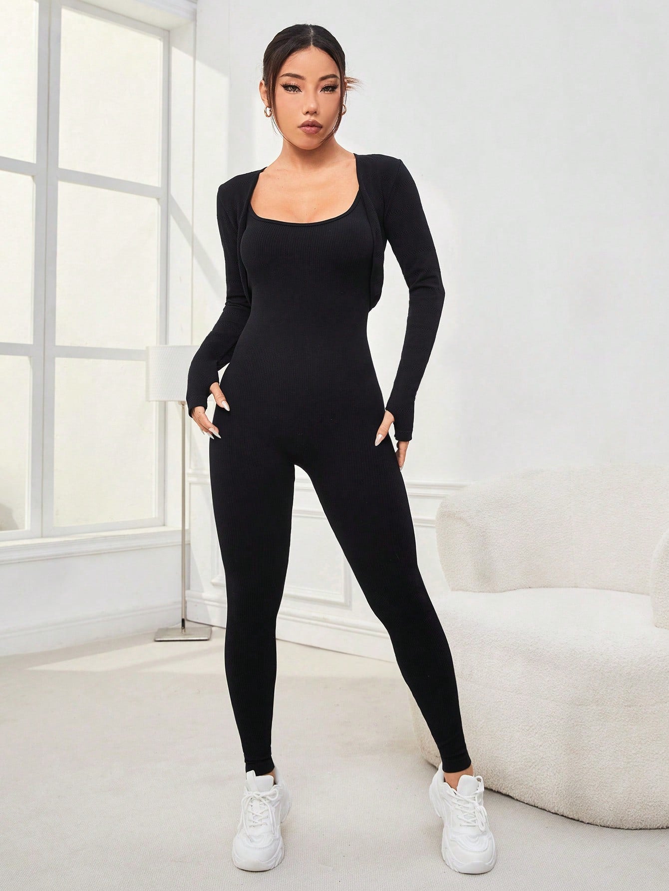 Yoga Basic Women'S Solid Color Sports Suit