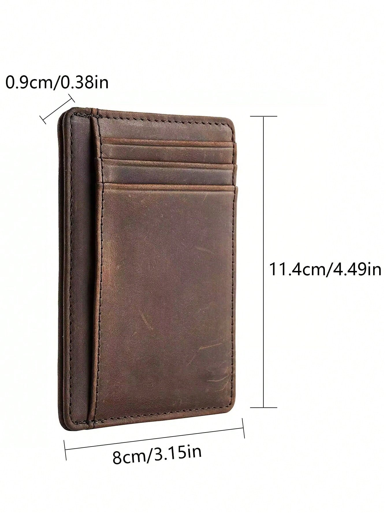 1pc Men'S Ultra-Thin Rfid Blocking Minimalist Pu Leather Wallet With Front Pocket, Black, Medium