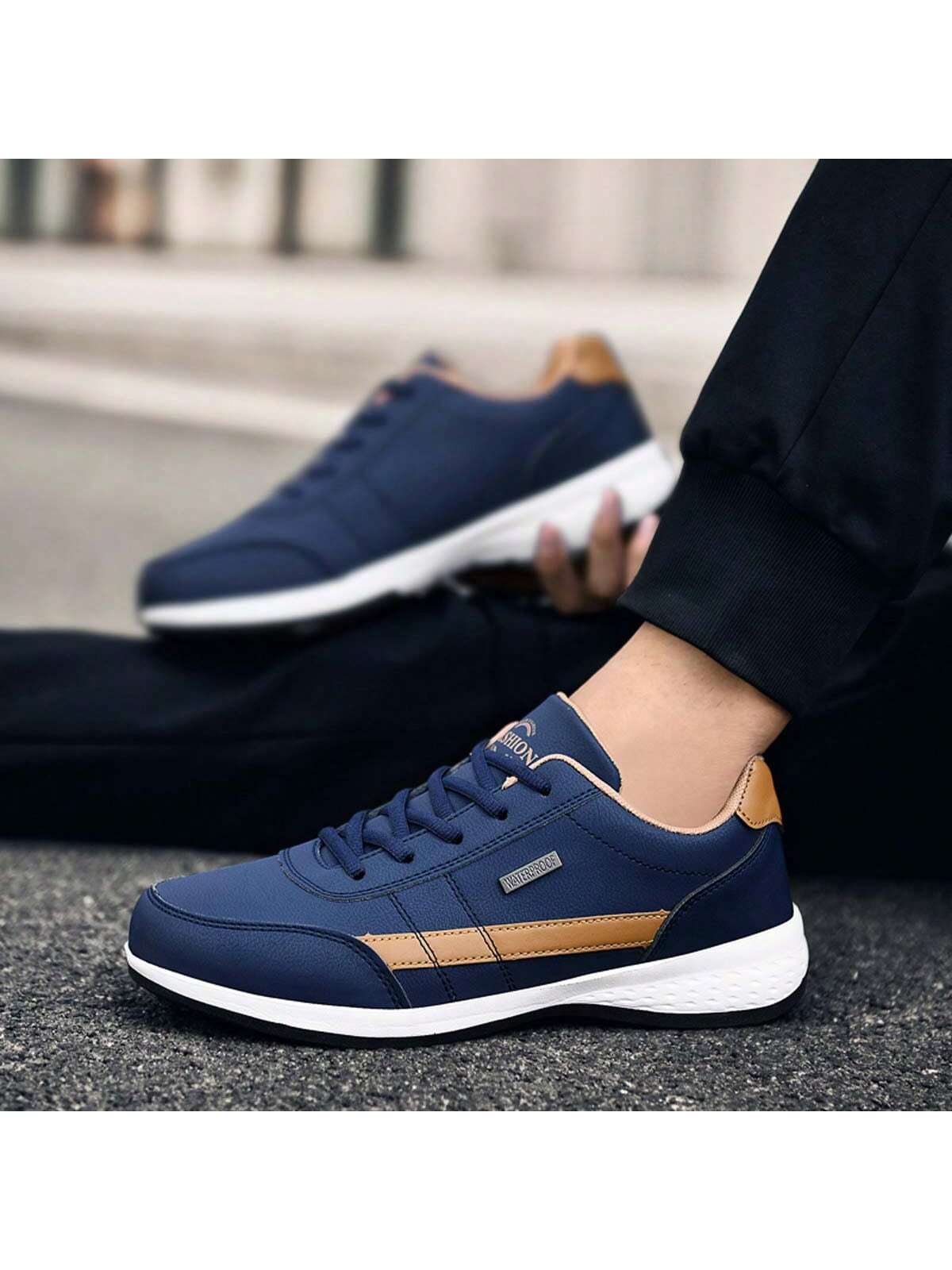 Men'S Fashionable Breathable Sneakers With Comfortable Soft Sole, Versatile Sports Shoes