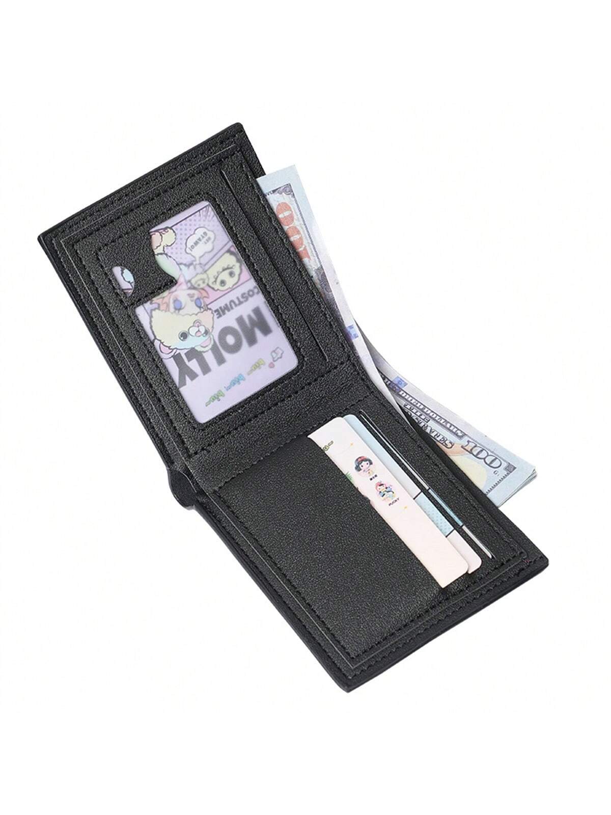 New Arrival Men'S Short Style Business Wallet, Youth Horizontal Wallet, Luxurious, Multi-Card Slot