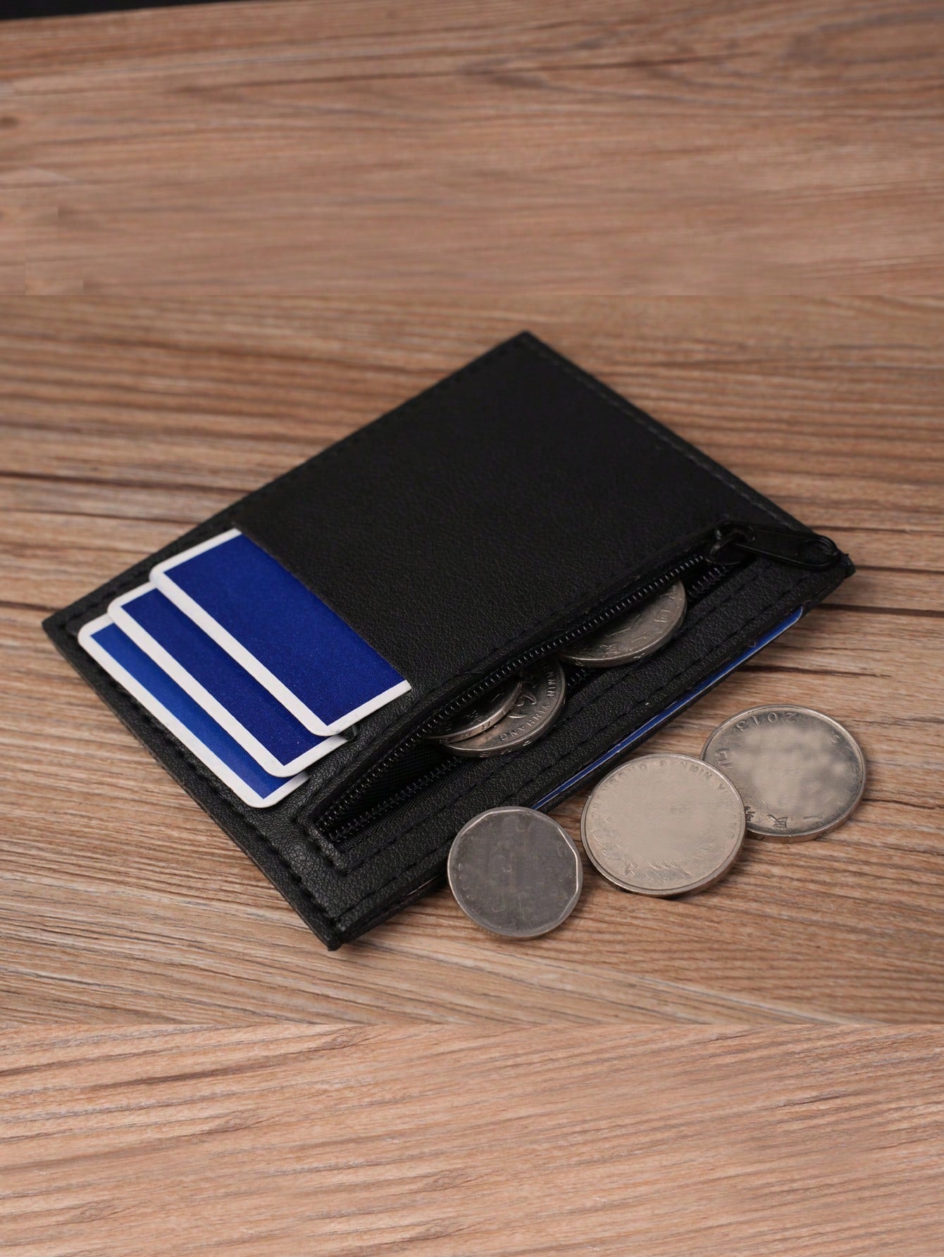 Men'S Card Holder, Unisex Credit Card Case, Id Card Wallet, Simple Mini Bank Card Package With Zipper