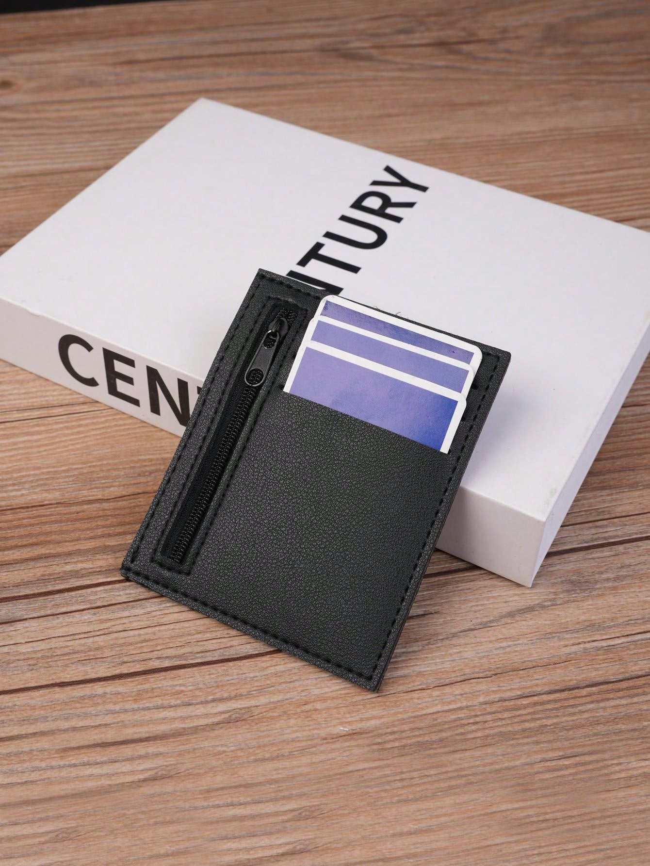 Men'S Card Holder, Unisex Credit Card Case, Id Card Wallet, Simple Mini Bank Card Package With Zipper