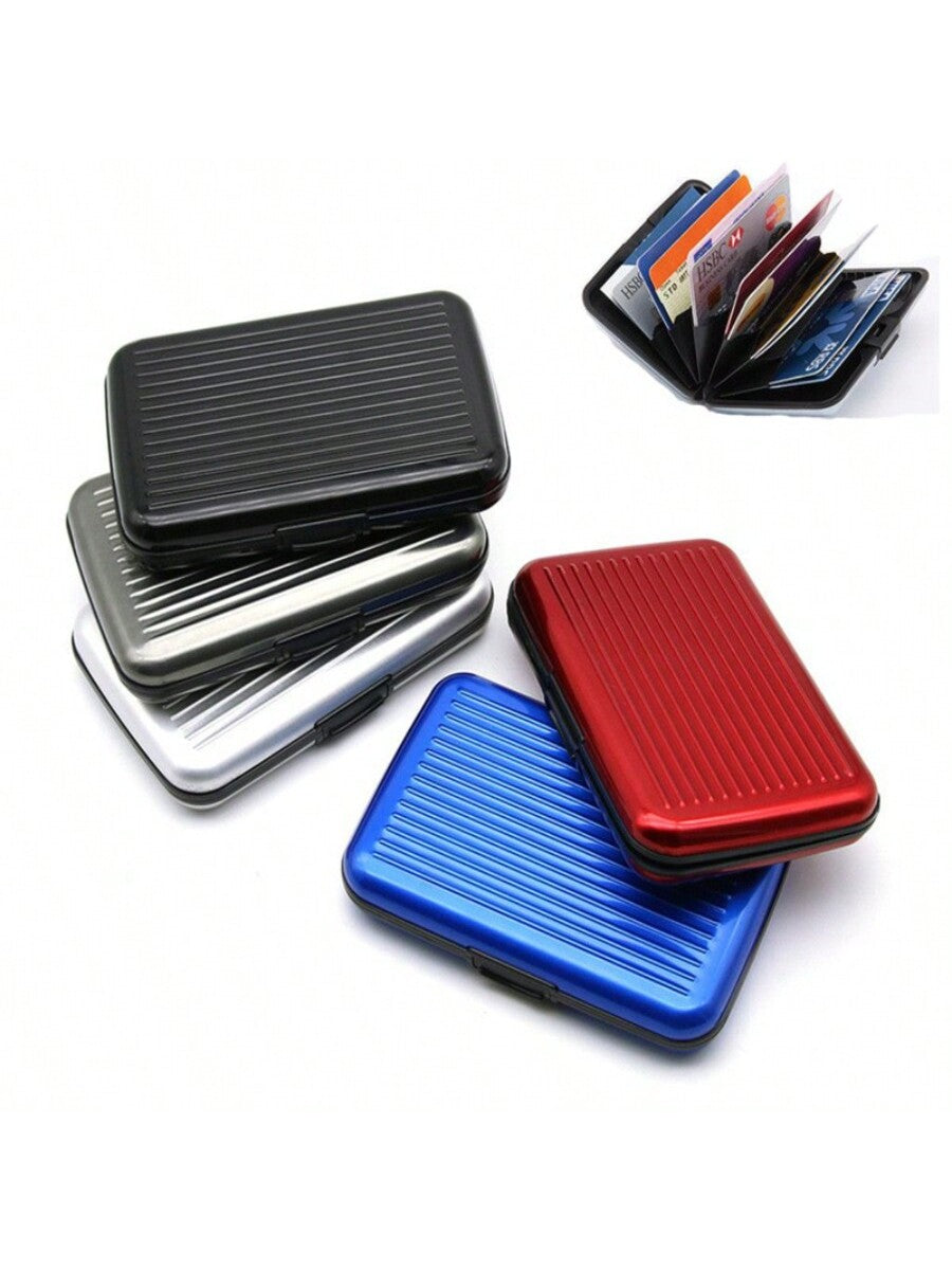 1pc Blocking Card Holder, Men'S Aluminum Alloy Wallet, Anti-Scanning Bank Credit Card Holder Hard Case