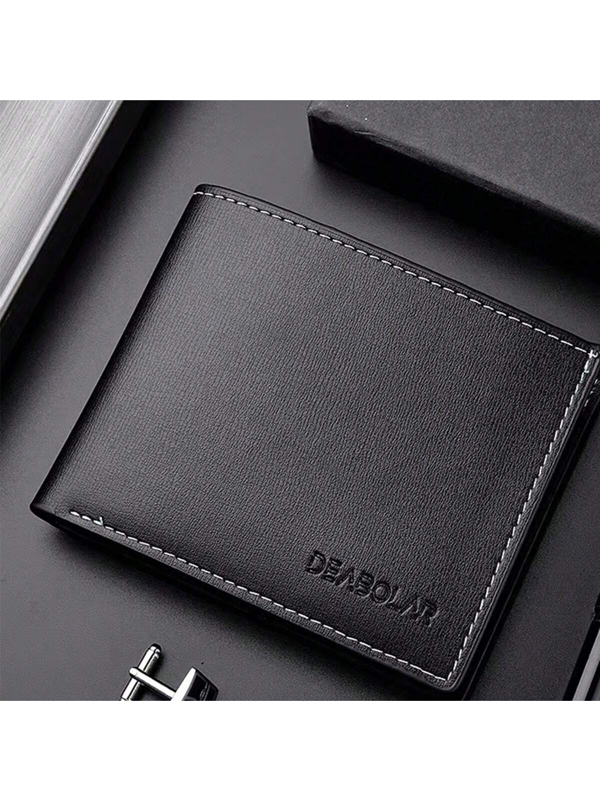 1pc New Arrival Men'S Wallet, Casual Leather Wallet