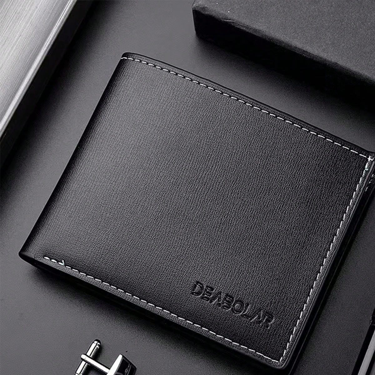 1pc New Arrival Men'S Wallet, Casual Leather Wallet