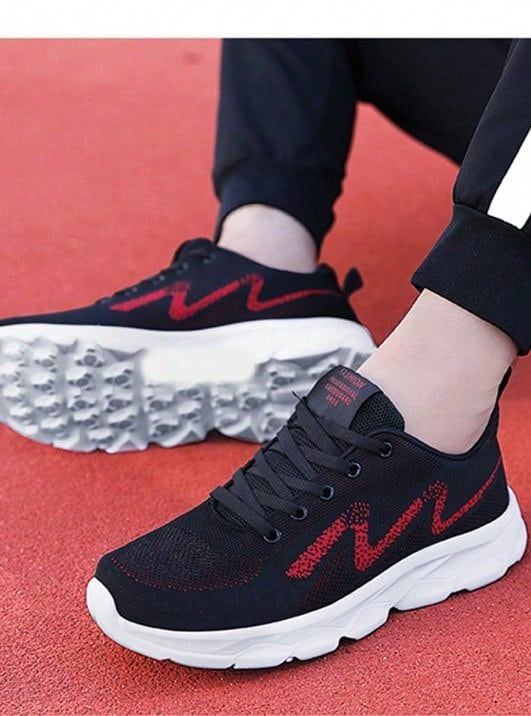 2023 New Arrivals Wholesale Men'S Plus Size Sport Shoes, Breathable Mesh Fashionable Thick-Soled Couples Running Shoes Suitable For Road Running, On Sale