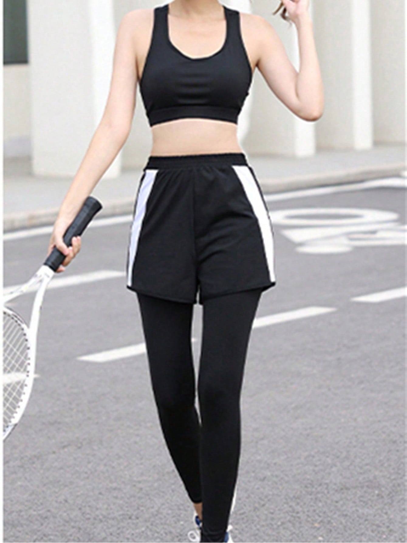 5pcs/Set Yoga Clothing Sport Leggings Sun Protection Jacket Shockproof Sports Bra Set