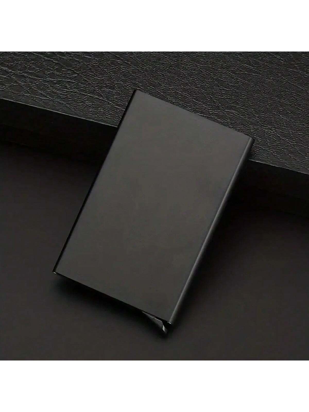 1pc Credit Card Holder, Business Card Case, Automatic Card Wallet, Anti-Magnetic Metal Card Sleeve