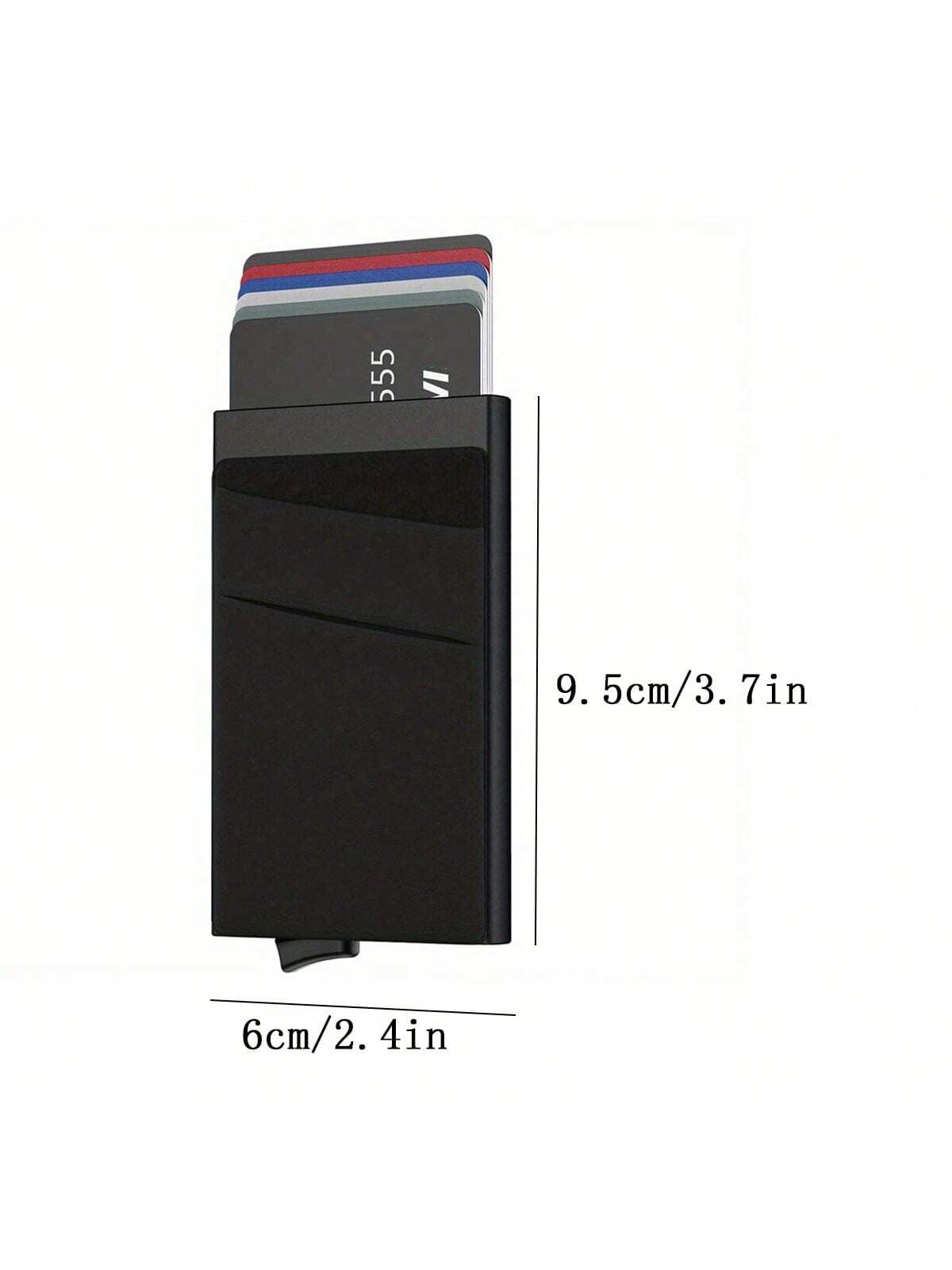 1pc Credit Card Holder, Business Card Case, Automatic Card Wallet, Anti-Magnetic Metal Card Sleeve