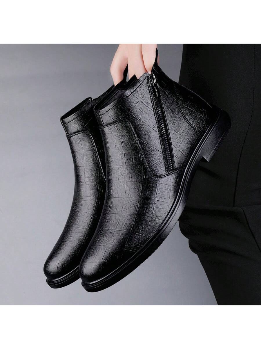 New Arrival Men'S Genuine Leather Boots, Business & Casual Soft Bottom High-Top Work Boots