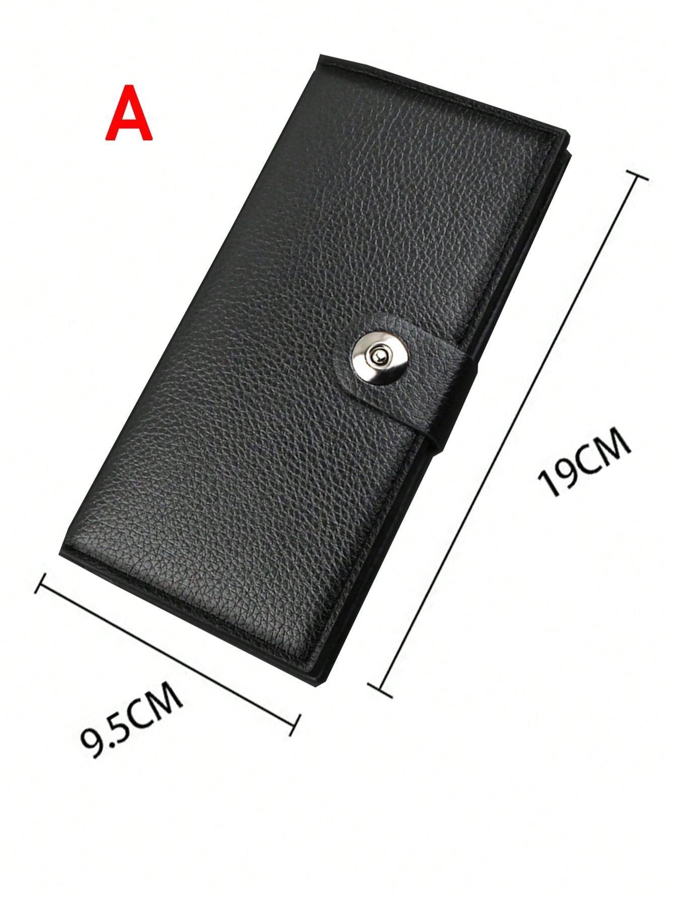 1pc Men'S Stylish Business Clutch Wallet With Inner Zipper, Multiple Card Slots And Large Capacity