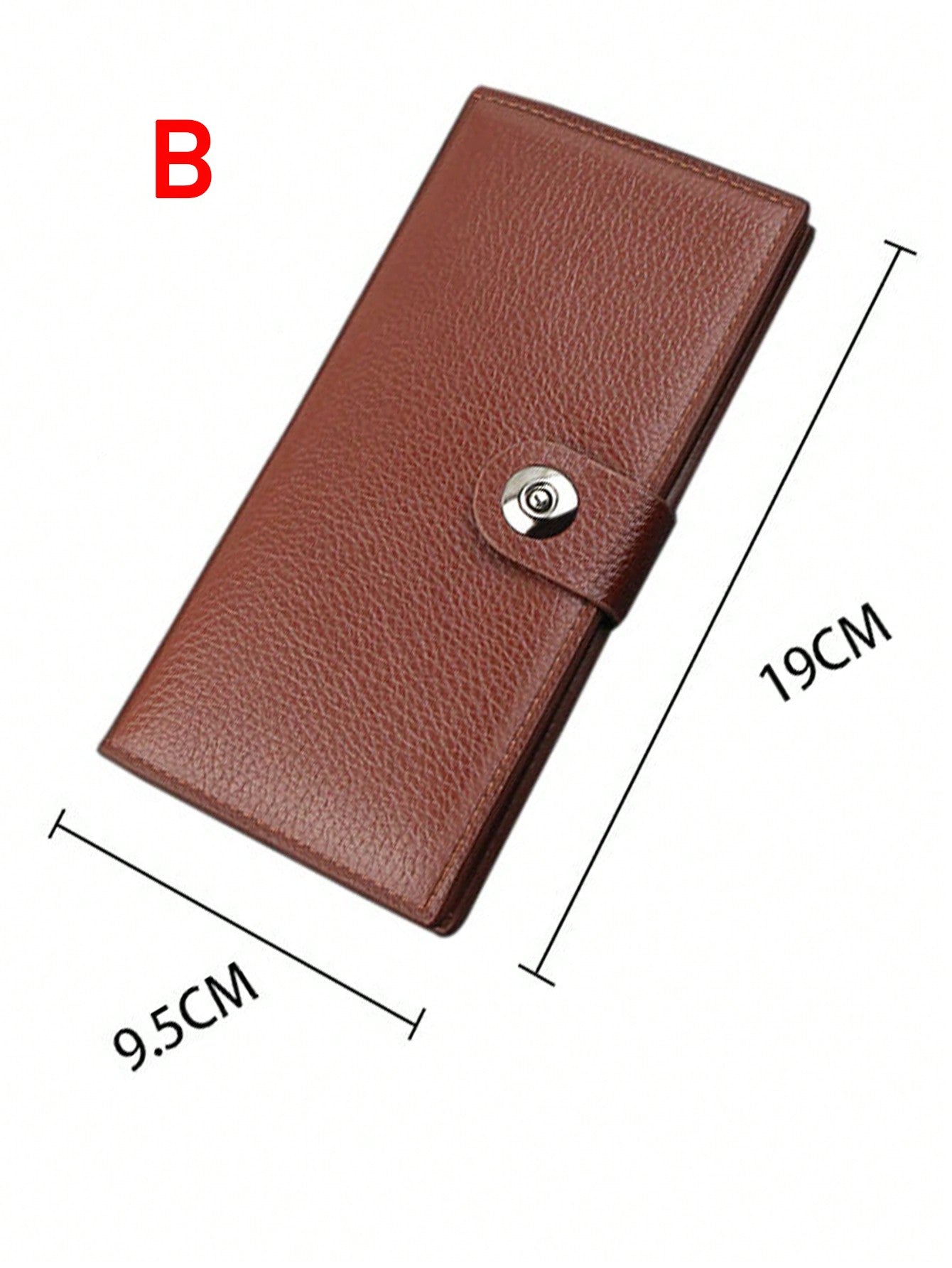 1pc Men'S Stylish Business Clutch Wallet With Inner Zipper, Multiple Card Slots And Large Capacity