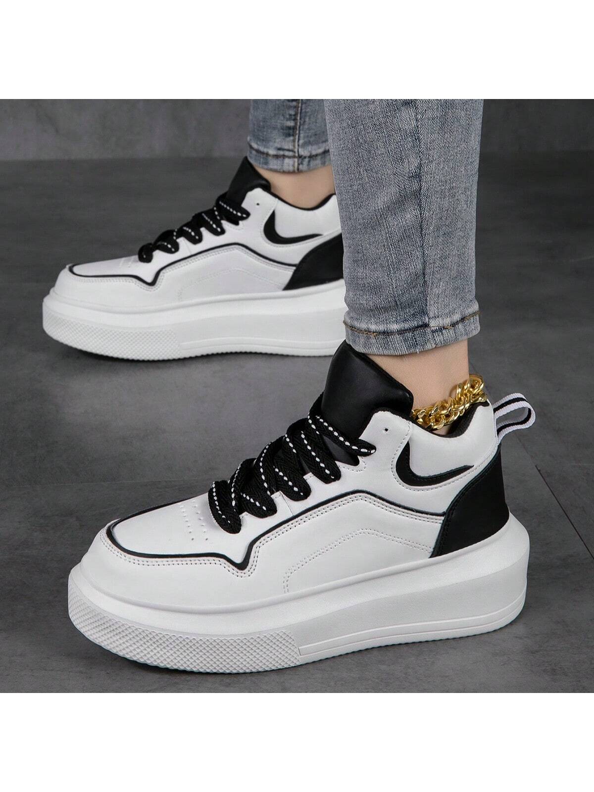 New Arrival Women's Chunky Sneakers, High Top, All-Match, Spring And Autumn, Casual Sports Shoes