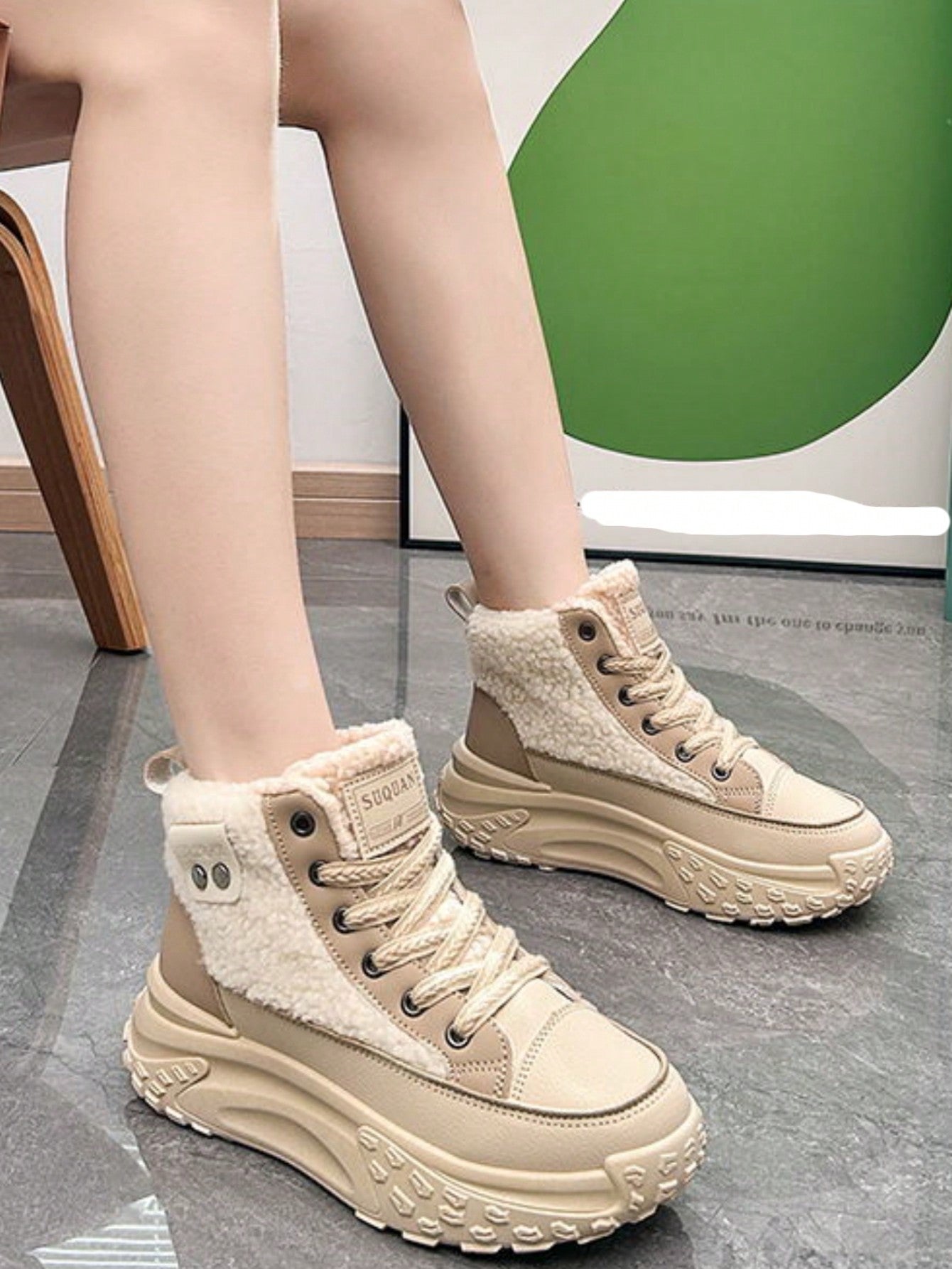 New Style Casual, Fashionable, Simple, Non-Slip, Lightweight, Wearproof Sports Women's Shoes With Thick Sole For Mountain Hiking, Running And Warm-Keeping.