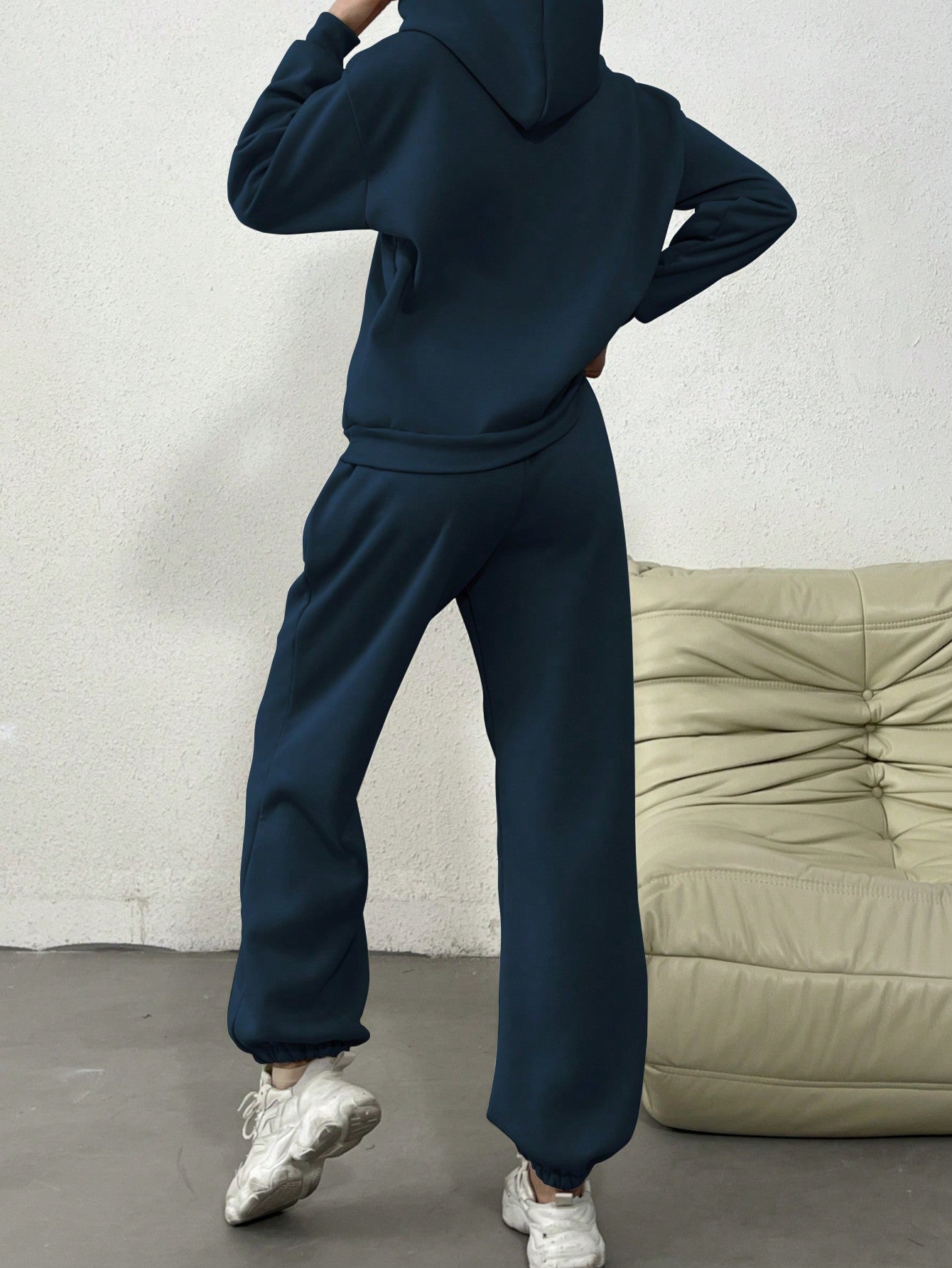 Women's Loose Casual Sweatshirt And Sweatpants Two Piece Set