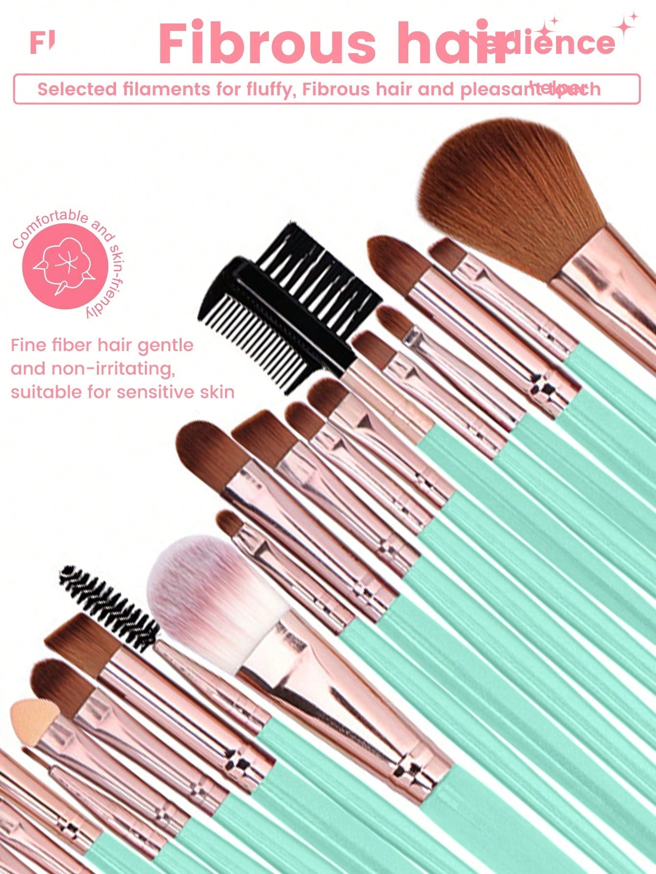 6PCS Makeup Puff Set+1PCS Makeup brush cleaning bowl+25PCS makeup brush sets Premium Synthetic hair  Eyeshadow Blending brush sets cosmetics tools for face and eyes