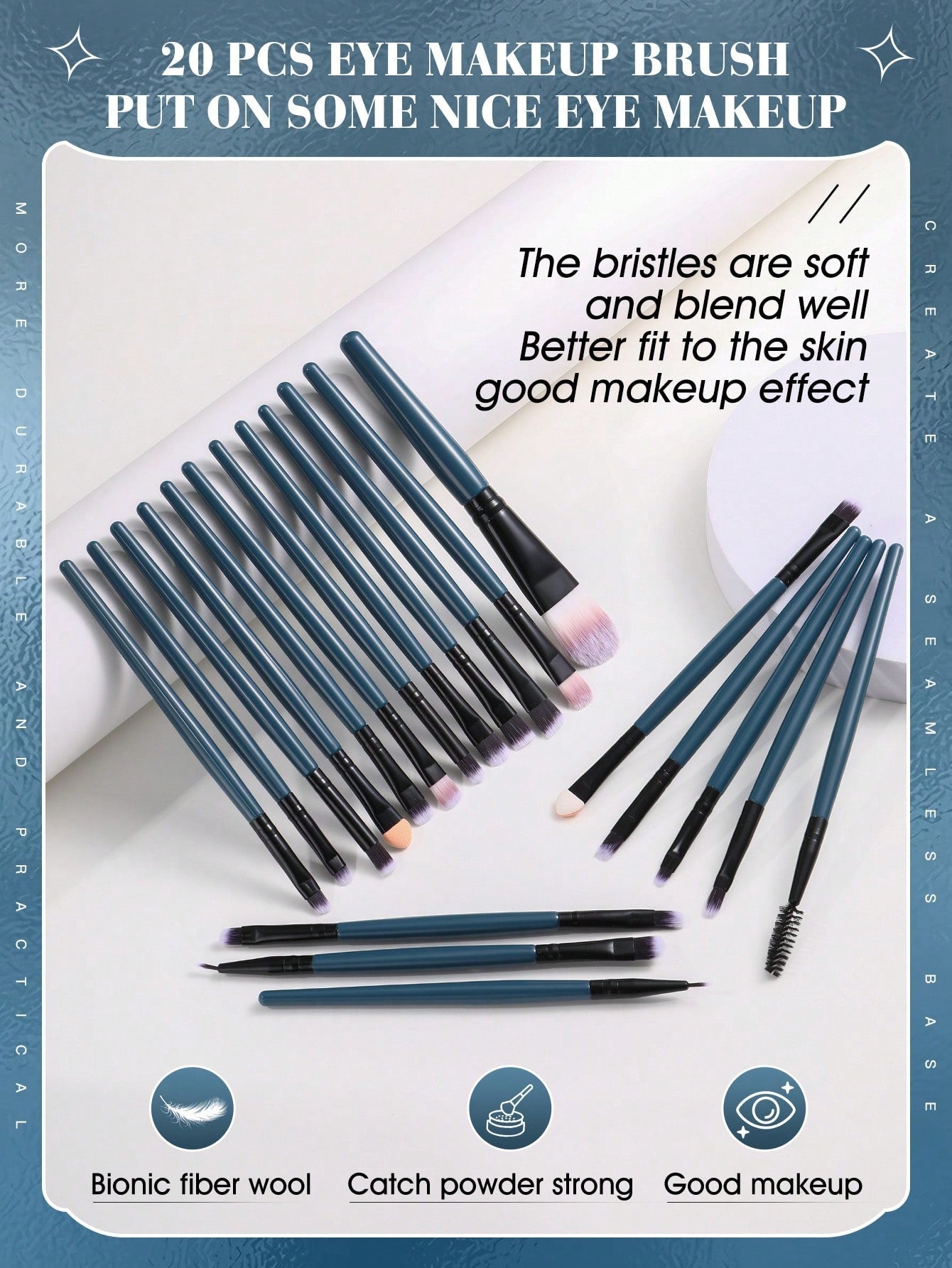 20Pcs Makeup Brush Sets Premium Synthetic Hair Eyeshadow Blending Brush Sets Cosmetics Tools Makeup Brushes Makeup Brushes Set Black Friday