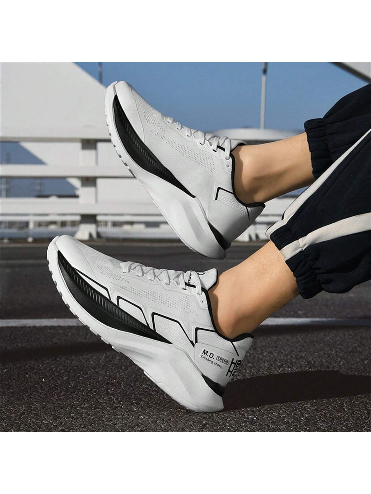 Men'S Sports Soft Soled Running Men'S Shoes, Casual Thick Soled Lace Up Mesh Comfortable Men'S Shoes