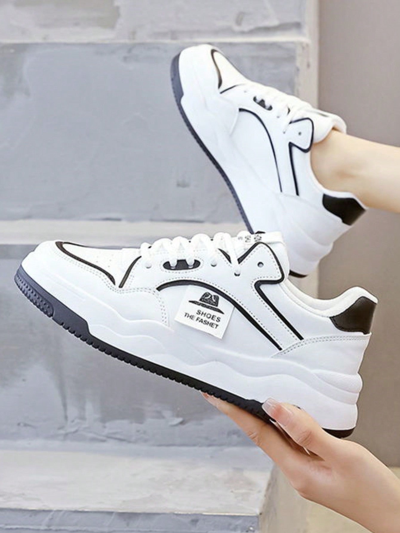 New Stylish Casual Sneakers, Personality Trendy And Elegant, Cute Sports Shoes, Gorgeous College Style, Non-Slip Lightweight Minimalist Mountaineering Running Women Shoes