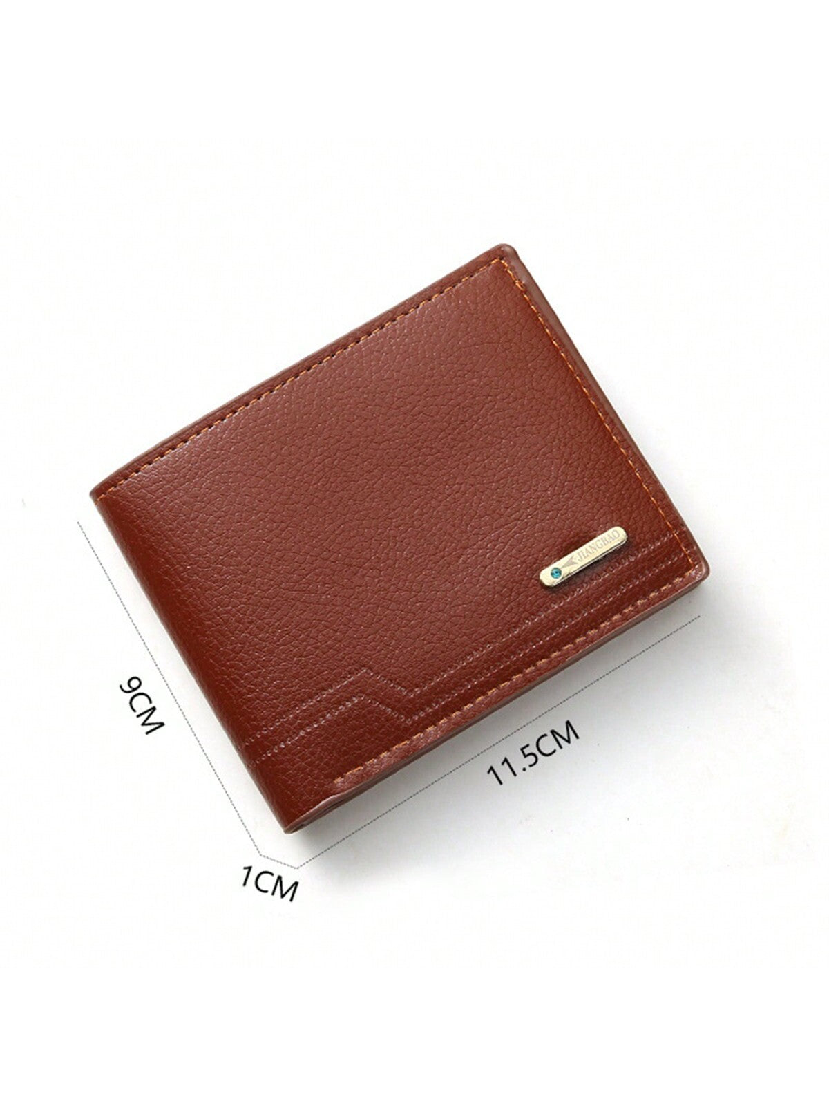 1pc New Men's Short Wallet, Fashionable & Casual Lychee Texture Soft Leather, Multiple Card Slots, High Capacity & Compact