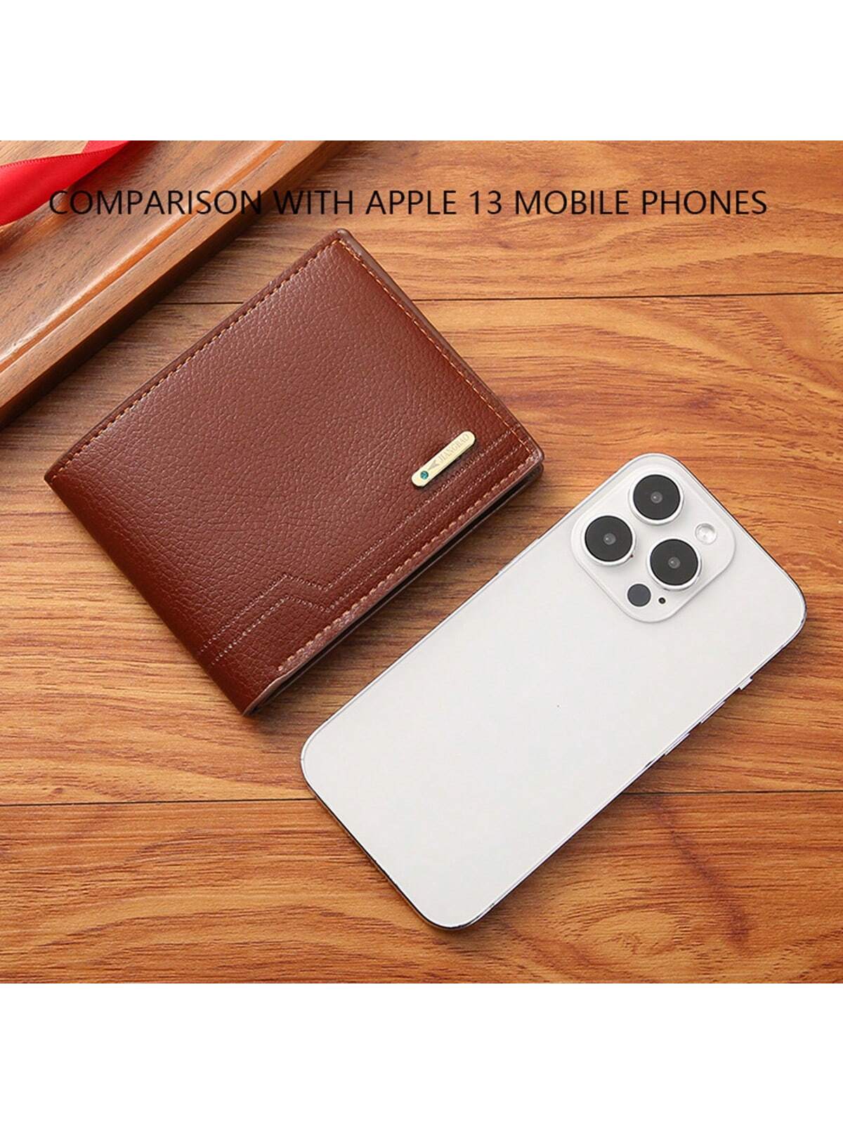 1pc New Men's Short Wallet, Fashionable & Casual Lychee Texture Soft Leather, Multiple Card Slots, High Capacity & Compact