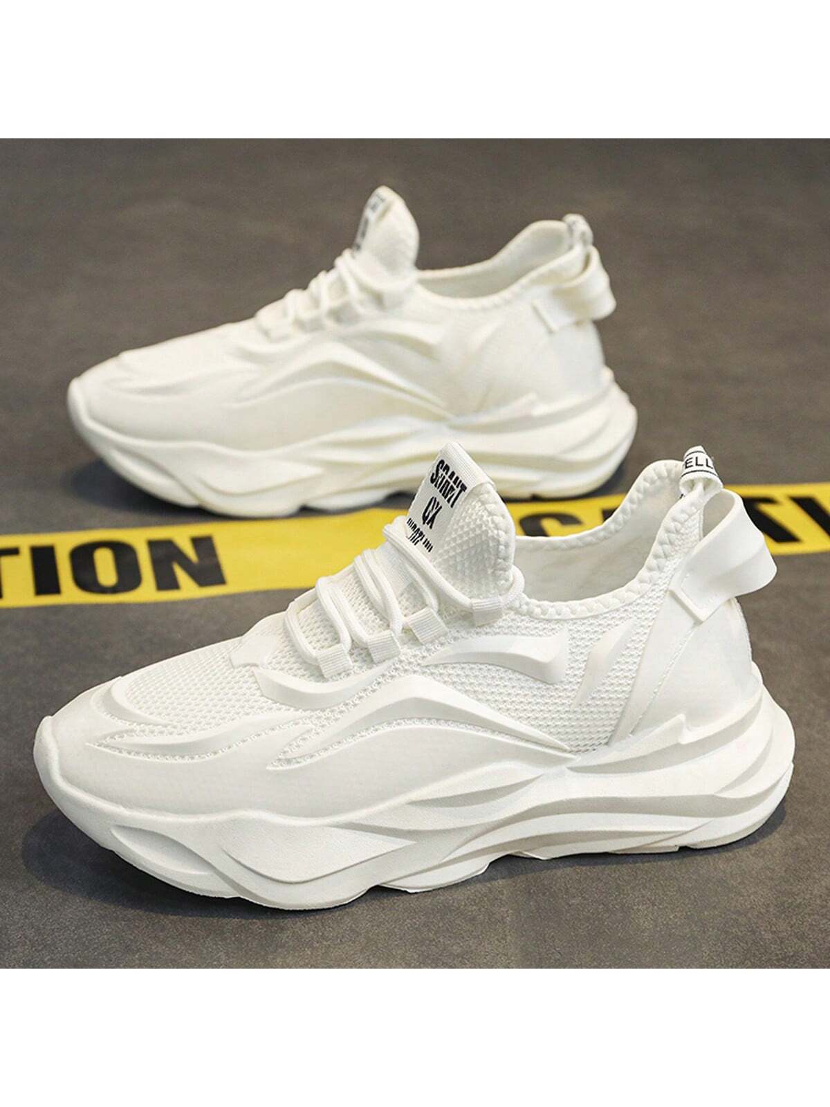 New Men's Shoes, Winter Korean-Style Fashionable Thick-Soled Sneakers, Breathable Mesh Chunky Shoes For Sports And Leisure