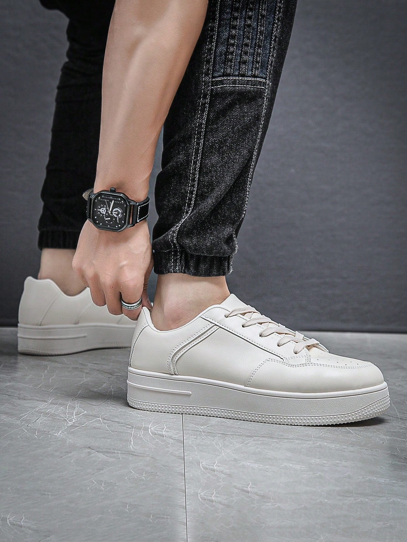 New Fashion Couple Shoes, Breathable Casual Sneakers, Stylish Outdoor White Shoes, Men's Sports Shoes