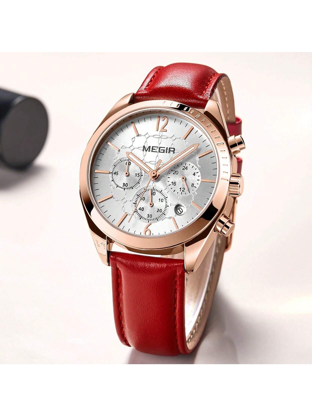 MEGIR MEGIR Watch For Women Fashion Ladies Chronograph Waterproof Leather Sports Quartz Wrist Watches Female Dress Date Clock Reloj Mujer