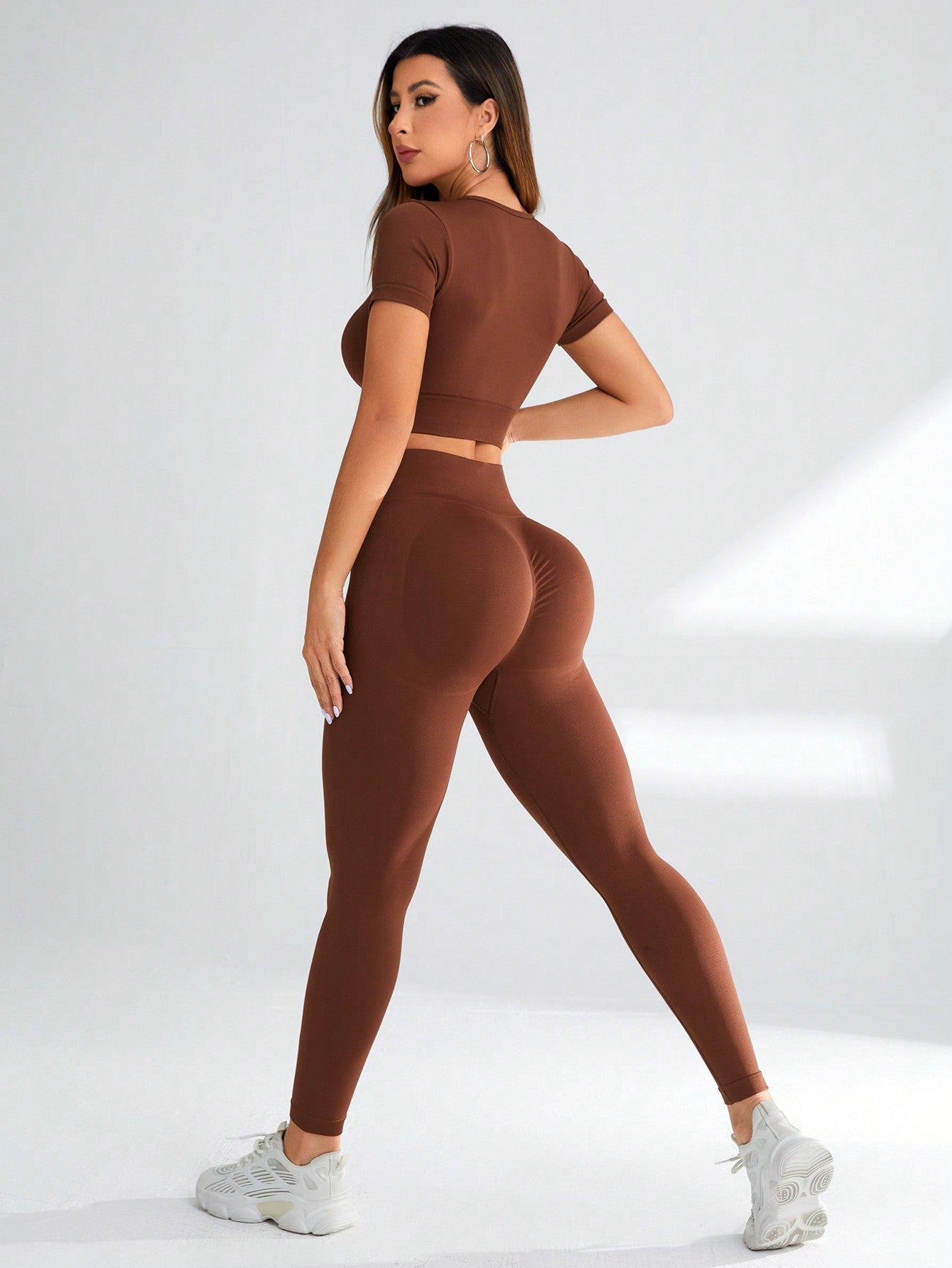 Daily&Casual Women'S Solid Color Slim Fit Sports Suit