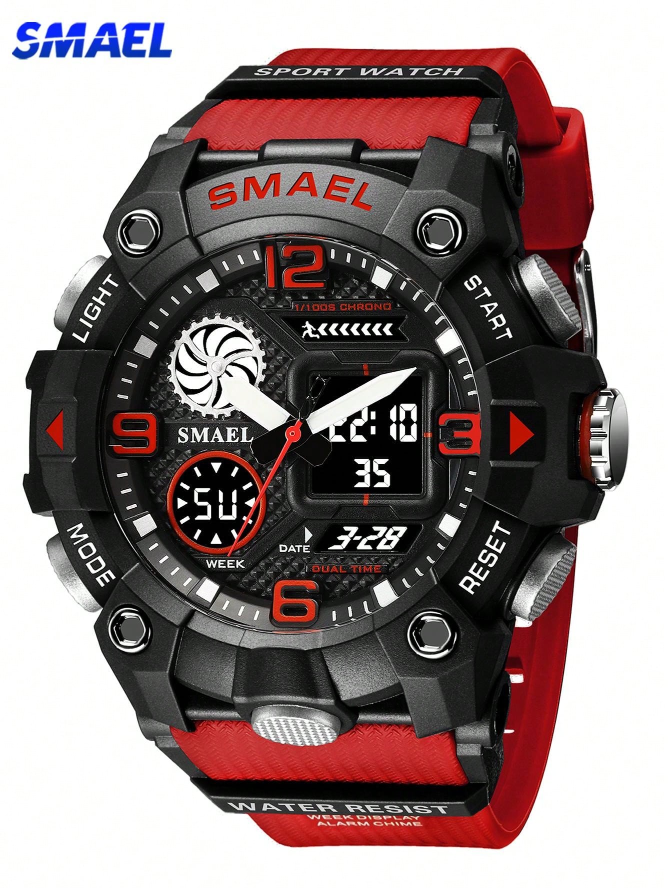 Smael Pointer Dual Display Electronic Sports Watch, Multifunctional Waterproof Watch For Men & Students, Suitable For Outdoor Activities