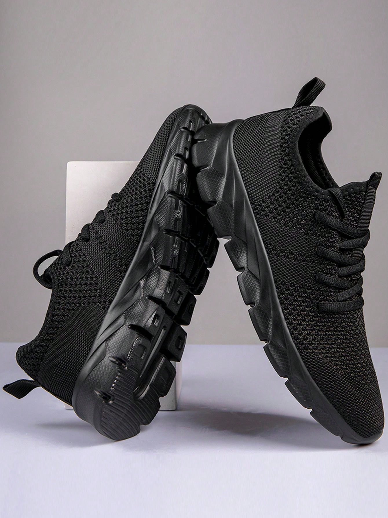 Women's  Comfortable Footwear Trainers Mesh Breathable Sneakers Outdoor Walking Shoes Fashion Casual Shoes Non Slip Flat Sports Shoes Black