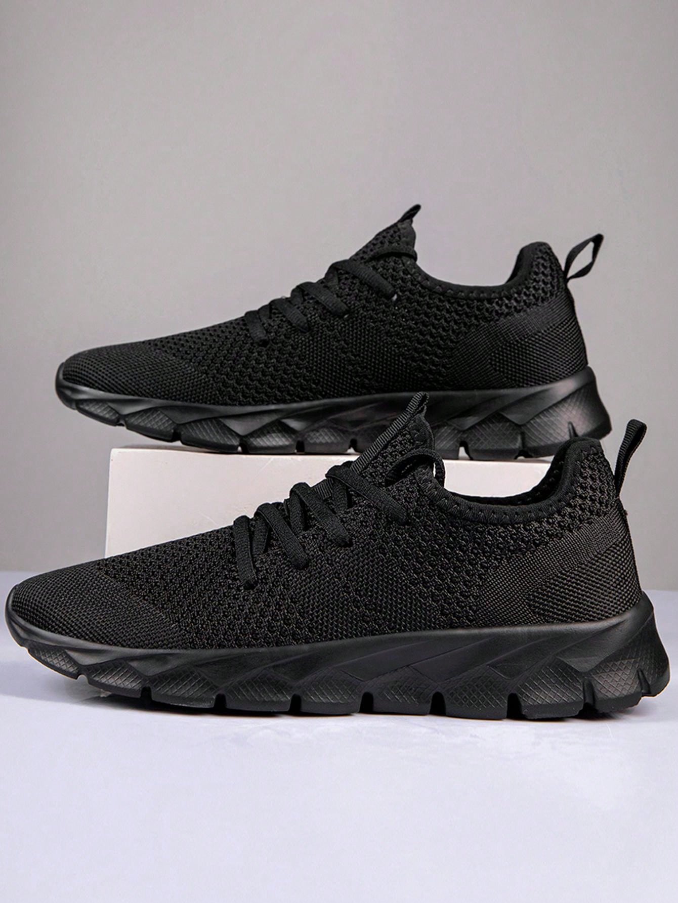 Women's  Comfortable Footwear Trainers Mesh Breathable Sneakers Outdoor Walking Shoes Fashion Casual Shoes Non Slip Flat Sports Shoes Black