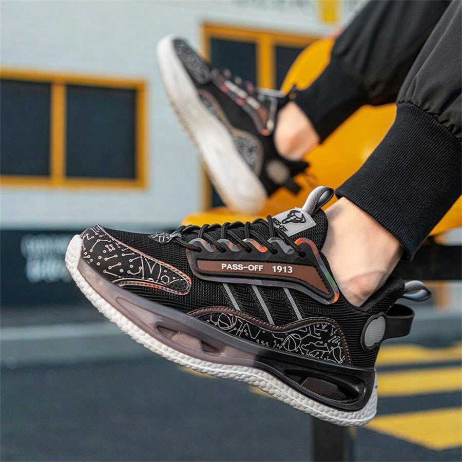 Men's Sports Casual Shoes, Breathable Deodorant Height Increasing Stylish Running Sneakers