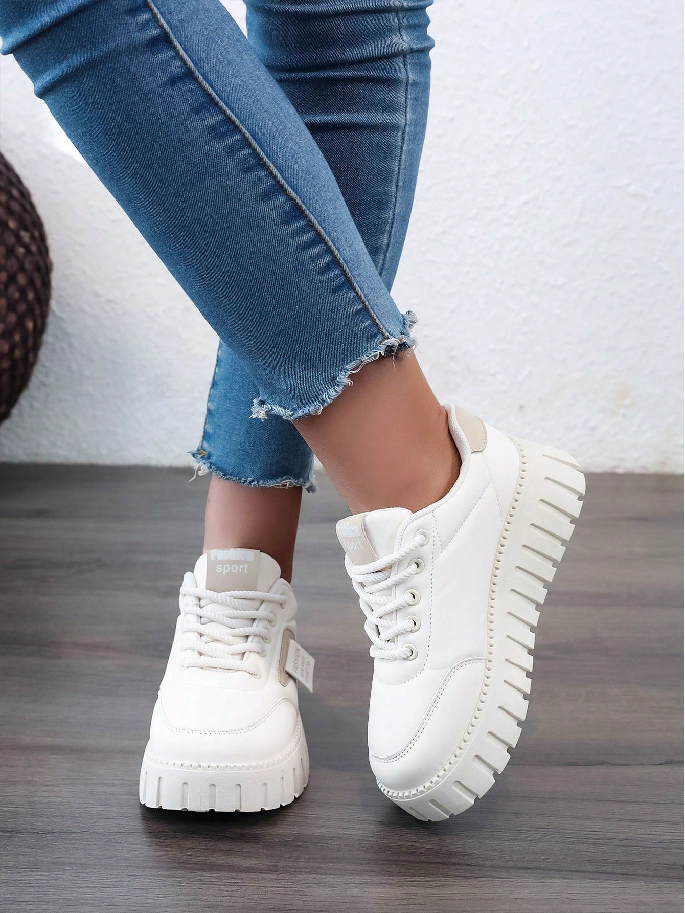 Women's Casual Sports Shoes For Spring/Summer/Autumn 2024 - Thin Straps, Outdoor, Platform, Fashionable And Versatile