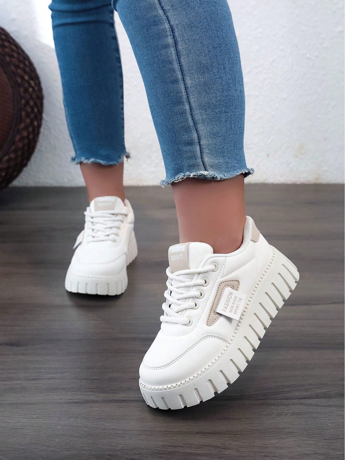 Women's Casual Sports Shoes For Spring/Summer/Autumn 2024 - Thin Straps, Outdoor, Platform, Fashionable And Versatile