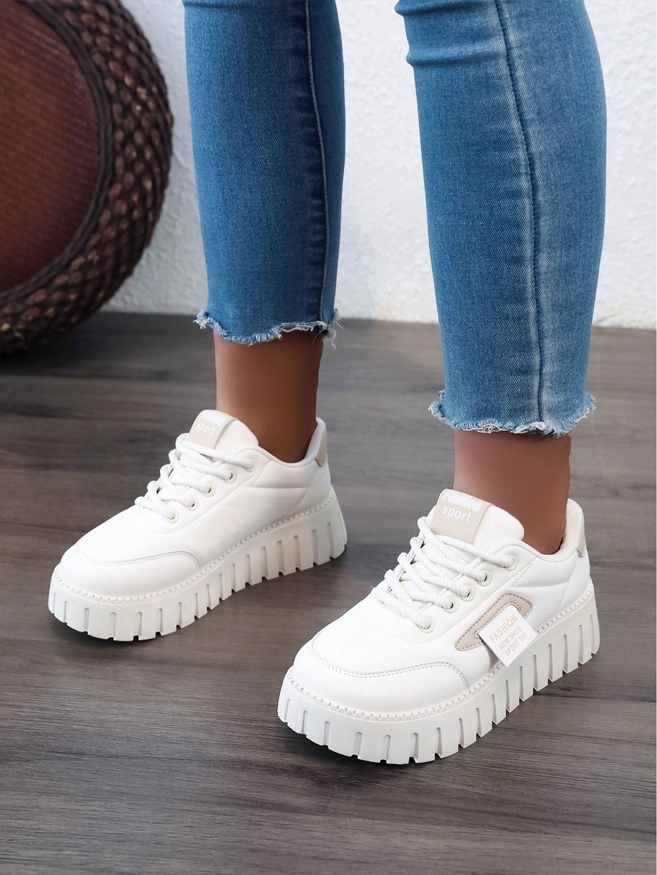 Women's Casual Sports Shoes For Spring/Summer/Autumn 2024 - Thin Straps, Outdoor, Platform, Fashionable And Versatile