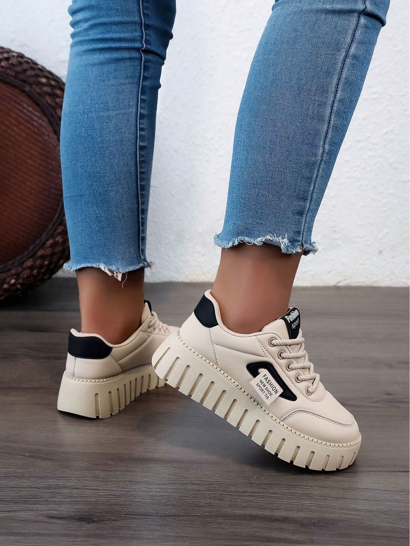 Women's Casual Sports Shoes For Spring/Summer/Autumn 2024 - Thin Straps, Outdoor, Platform, Fashionable And Versatile