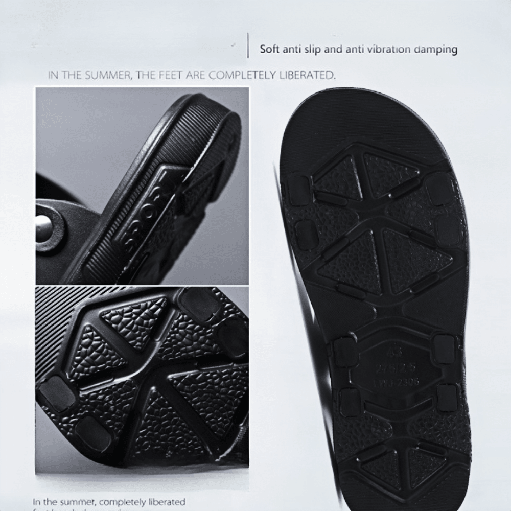 2024 New Men's Sandals, Summer Home & Driving Dual-Purpose Slip-On Slippers, Lightweight & Fashionable & Casual Beach Shoes, Wear-Resistant & Breathable & Anti-Skid & Waterproof, Two Style In One Shoes