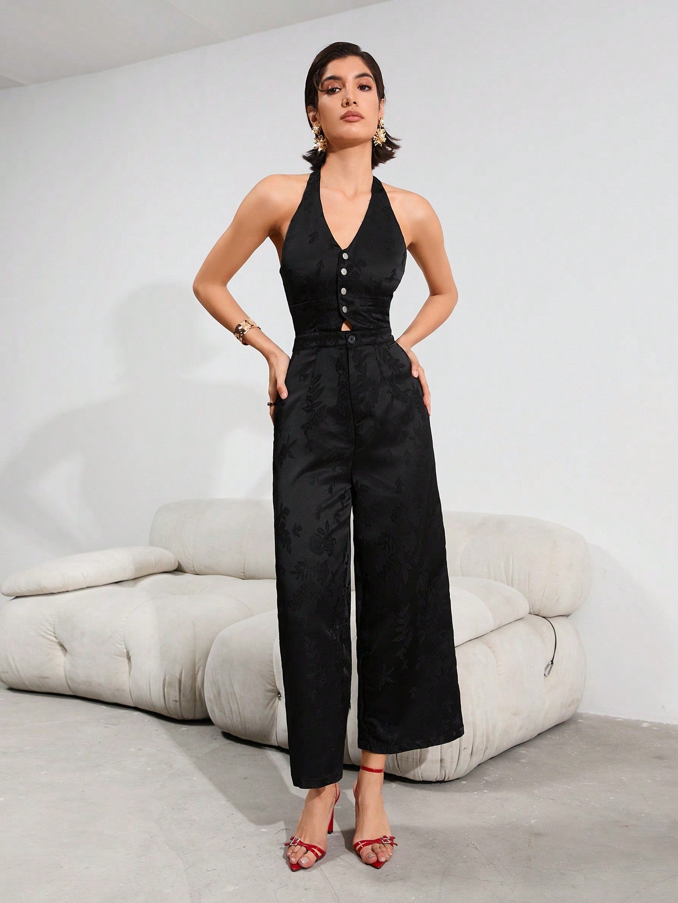 BIZwear Random Printed Jumpsuit Pants